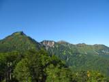 初秋の黒岳周辺（左から黒岳、桂月岳、凌雲岳、上川岳）